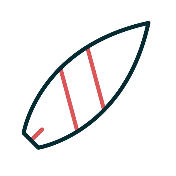 Серфінг Дошка Векторна Ілюстрація Сучасна Іконка — стоковий вектор