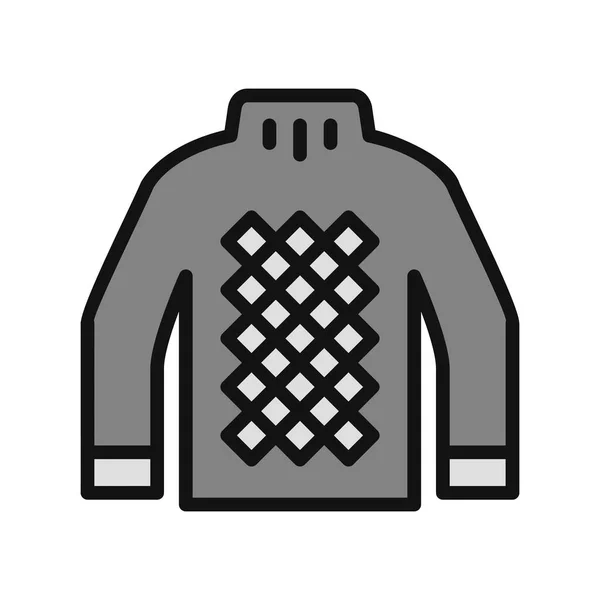 Suéter Web Ícone Ilustração Simples — Vetor de Stock
