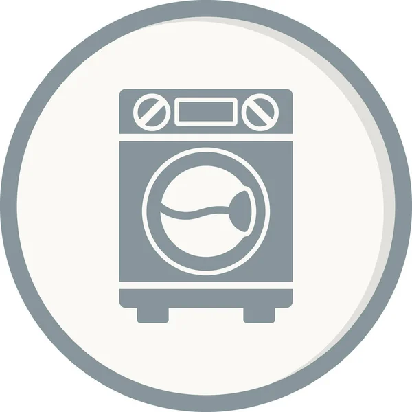 Waschmaschine Vorhanden Web Ikone Einfaches Design — Stockvektor