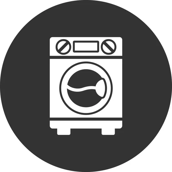 Vector Illustration Icon Washing Machine — Vetor de Stock