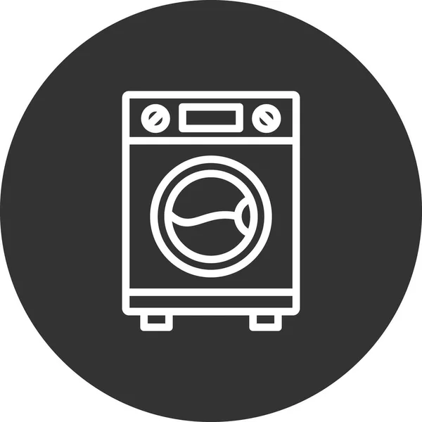 Vector Illustration Icon Washing Machine — Stok Vektör