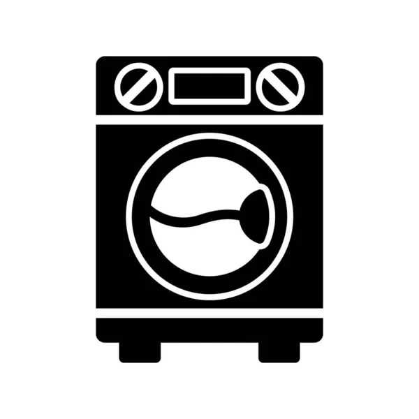 Ícone Ilustração Vetorial Máquina Lavar Roupa — Vetor de Stock