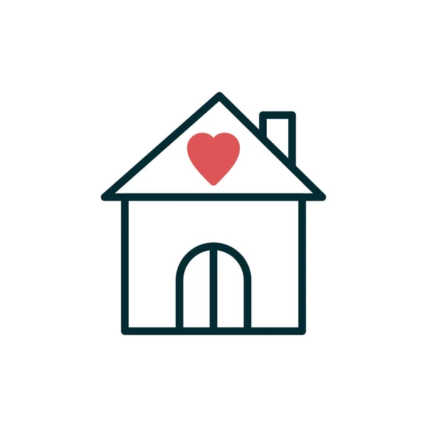 Huis Pictogram Vector Illustratie — Stockvector