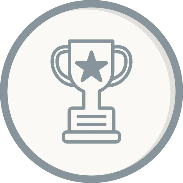 Trophy Award Cup Icon Design Vector Illustration — 스톡 벡터