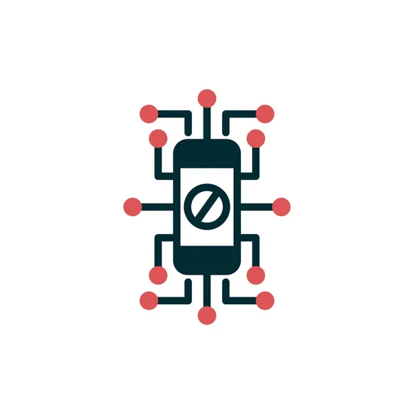 Ikona Telefonu Komórkowego Ilustracja Wektora — Wektor stockowy