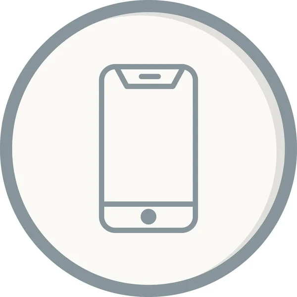 Icône Ligne Vectorielle Téléphone Mobile — Image vectorielle