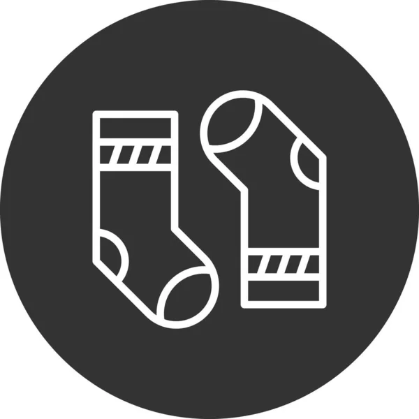 Socks Web Icon Vector Illustration — Vetor de Stock