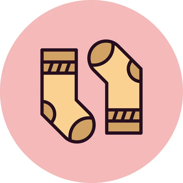 Socken Web Icon Vektor Illustration — Stockvektor