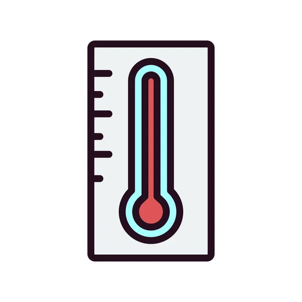 Thermometer Icoon Vector Meten Temperatuur Logo Concept — Stockvector