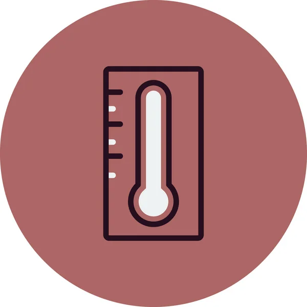 温度计图标矢量 测量温度标识概念 — 图库矢量图片