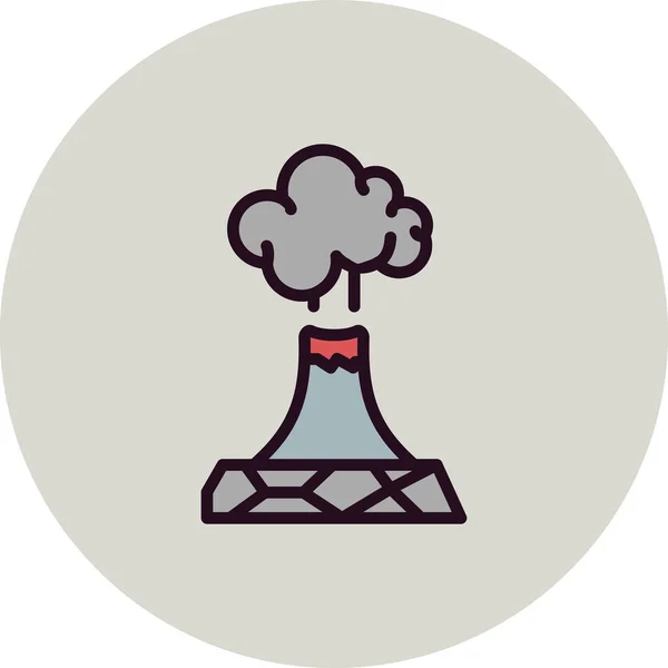 火山アイコンベクトル図グラフィックデザイン — ストックベクタ
