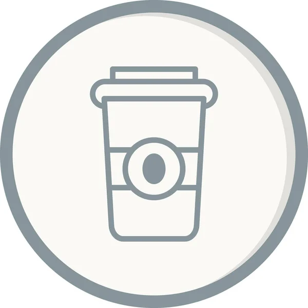 Taza Café Icono Vector Ilustración — Vector de stock