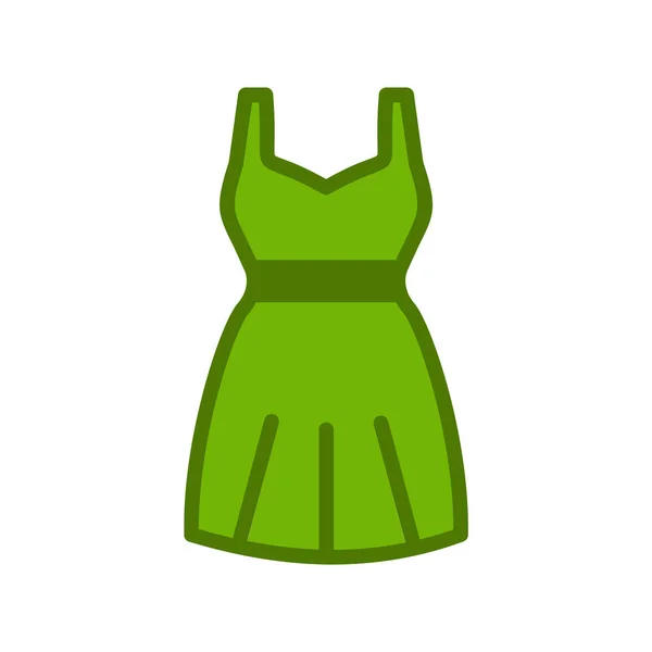 Vestido Femenino Icono Web Vector Ilustración — Vector de stock