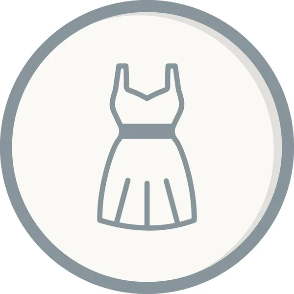 Female Dress Web Icon Vector Illustration —  Vetores de Stock