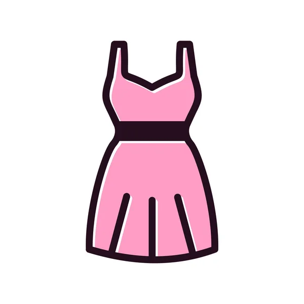 Female Dress Web Icon Vector Illustration — Διανυσματικό Αρχείο