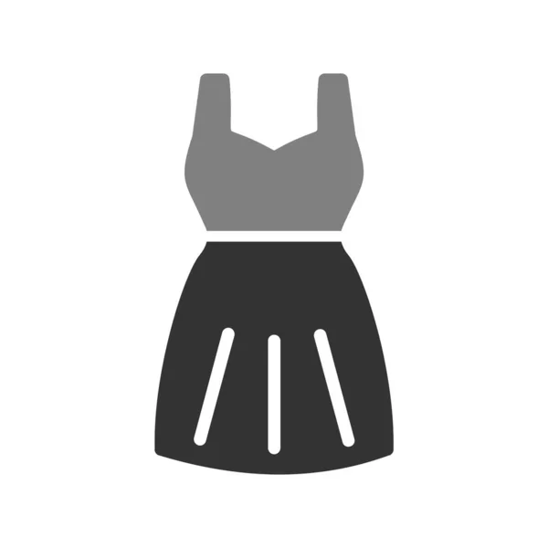 Female Dress Web Icon Vector Illustration — Διανυσματικό Αρχείο