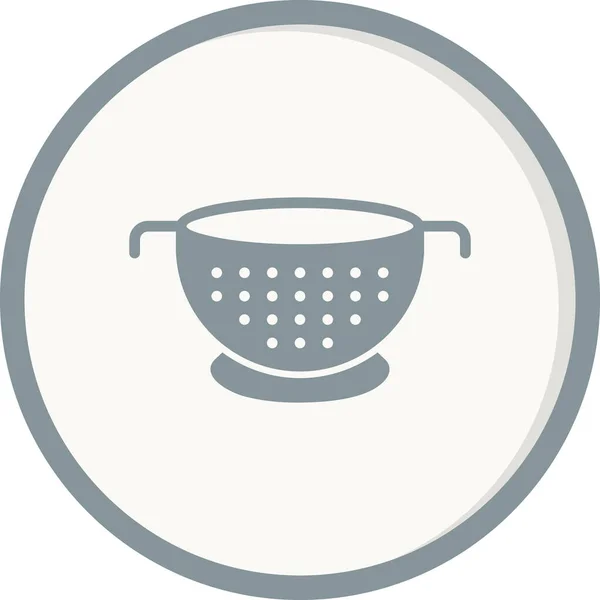 Colander Web Ikon Vektor Illusztráció — Stock Vector