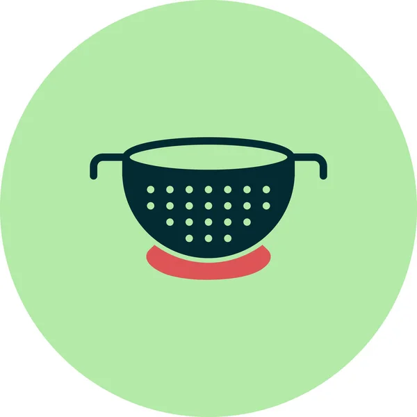 Colander Web Ikon Vektor Illusztráció — Stock Vector