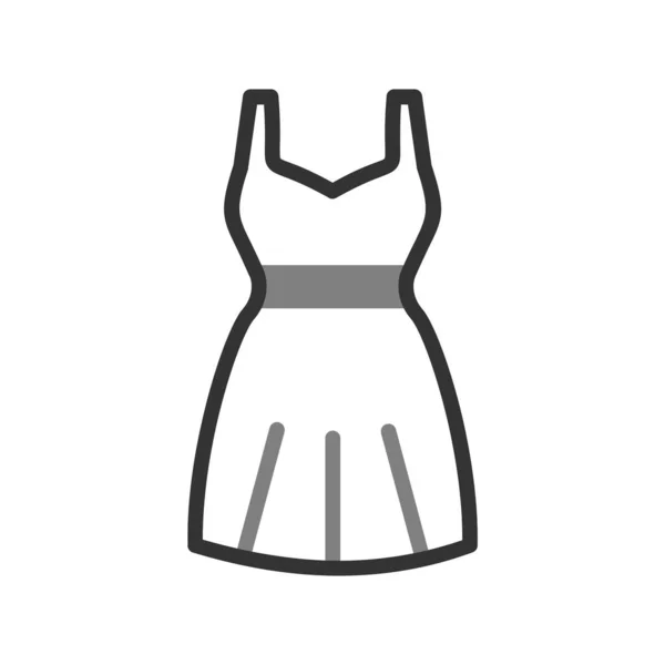 Female Dress Web Icon Vector Illustration — Vettoriale Stock
