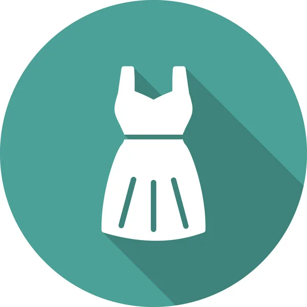 Female Dress Web Icon Vector Illustration — 스톡 벡터