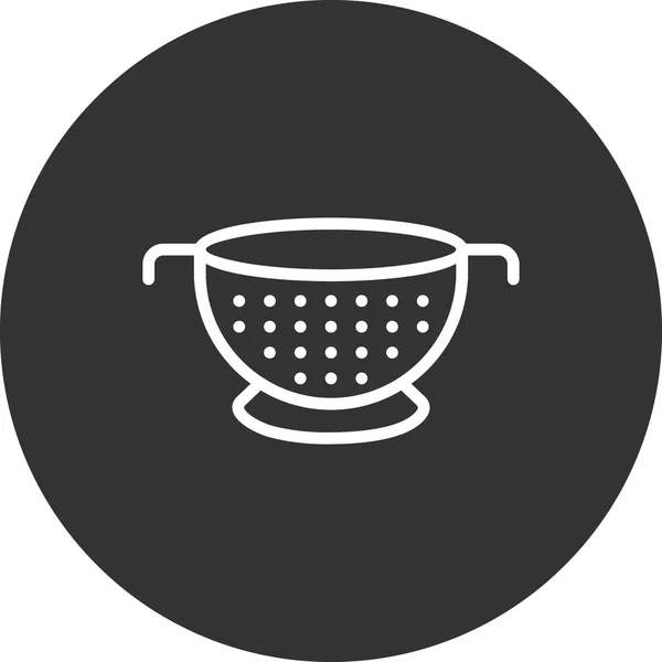 Иконка Colander Web Векторная Иллюстрация — стоковый вектор