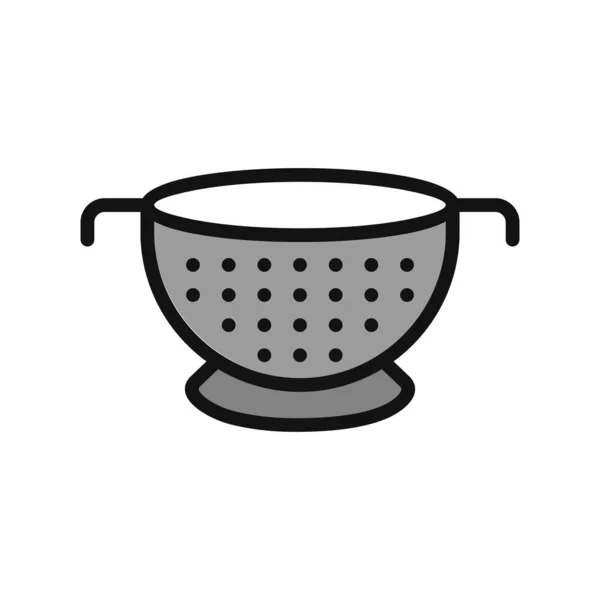 Colander Web Icon Vector Illustration — Archivo Imágenes Vectoriales