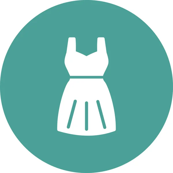 Female Dress Web Icon Vector Illustration — Stock Vector