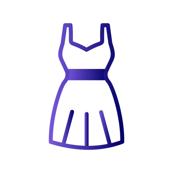 Female Dress Web Icon Vector Illustration — Vettoriale Stock