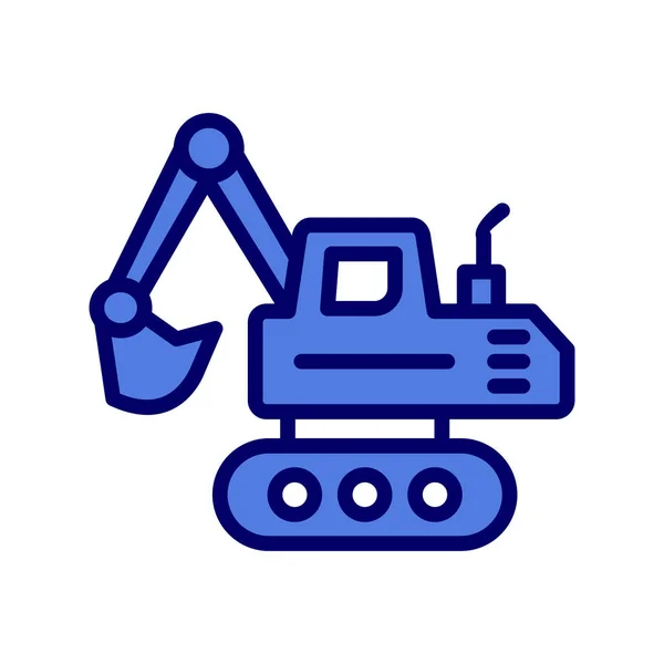 Excavator Vector Icon Modern Line Style — Διανυσματικό Αρχείο