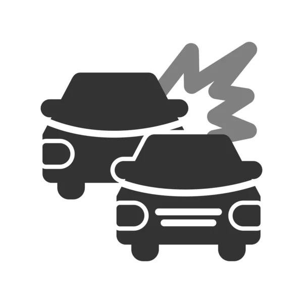 Εικονίδιο Αυτοκινήτου Ατυχήματος Διανυσματική Απεικόνιση — Διανυσματικό Αρχείο