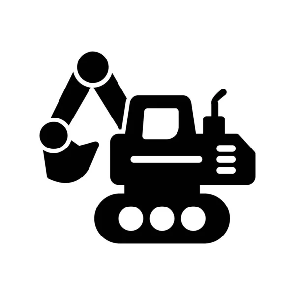 Excavator Vector Icon Modern Line Style —  Vetores de Stock