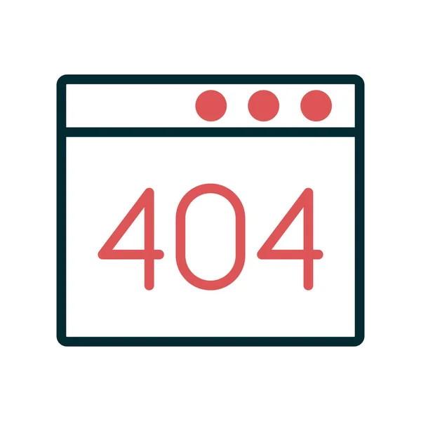 Browser Errore 404 Illustrazione Vettoriale Web — Vettoriale Stock
