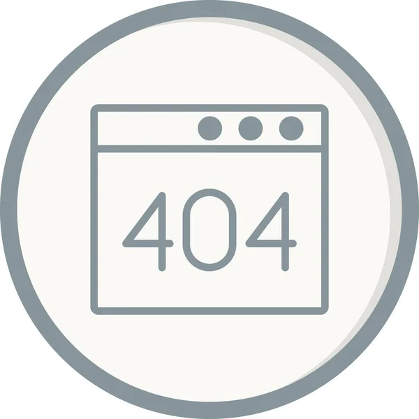 Browser Error 404 Web Vector Illustration —  Vetores de Stock