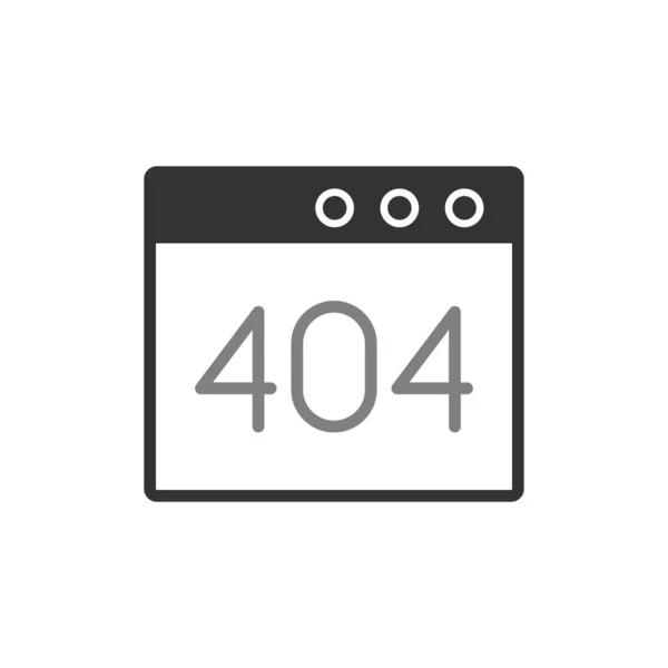 Chyba Prohlížeče 404 Ilustrace Vektoru Webu — Stockový vektor