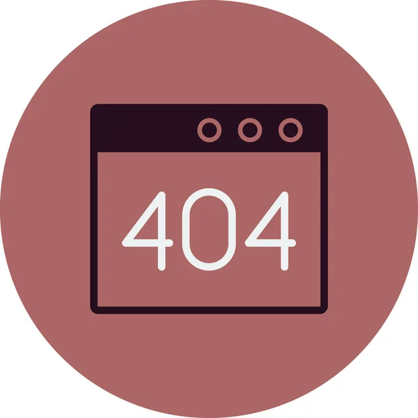 Browser Errore 404 Illustrazione Vettoriale Web — Vettoriale Stock