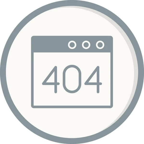 Browser Error 404 Web Vector Illustration —  Vetores de Stock
