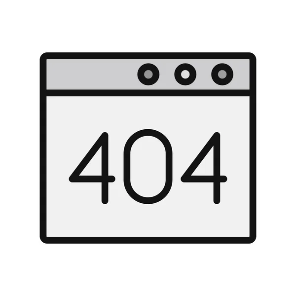 Ошибка Браузера 404 Веб Векторная Иллюстрация — стоковый вектор