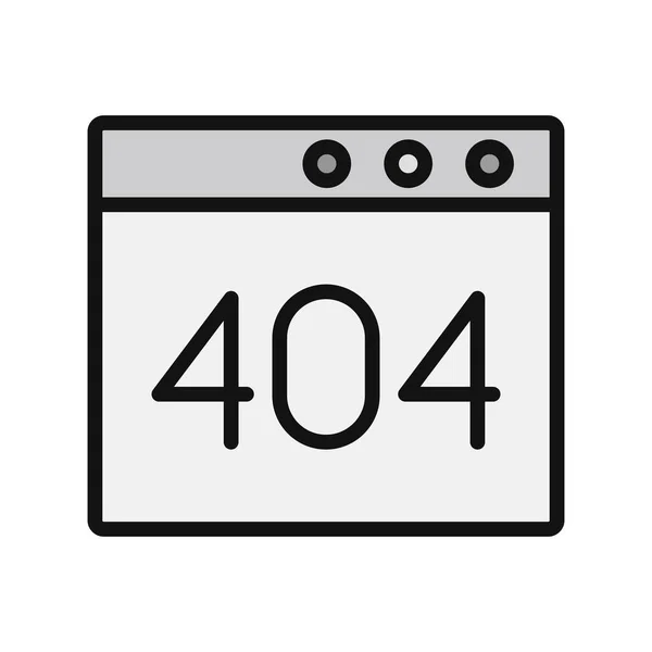 Browser Error 404 Web Vector Illustration — Stok Vektör