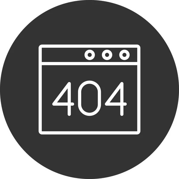 Browser Erro 404 Ilustração Web Vector —  Vetores de Stock