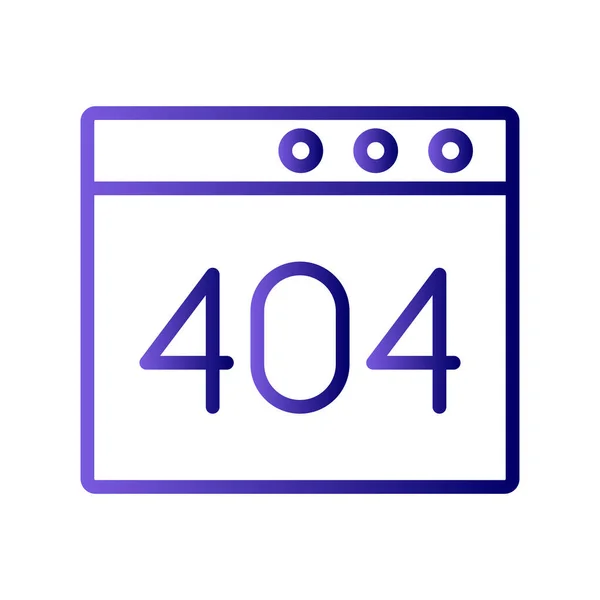 Browser Error 404 Web Vector Illustration — Vetor de Stock