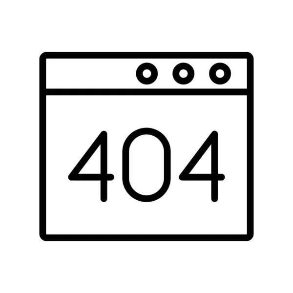 Browser Erro 404 Ilustração Web Vector —  Vetores de Stock