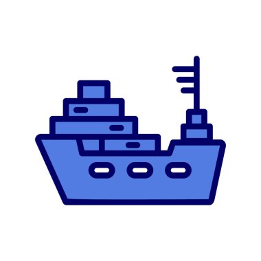 kargo gemisi simgesi vektör çizimi