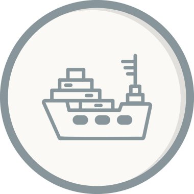 kargo gemisi simgesi vektör çizimi