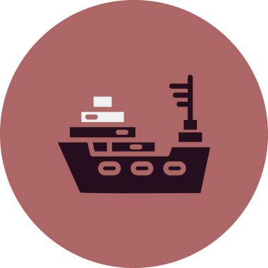 kargo gemisi simgesi vektör çizimi