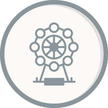 Dönme dolap vektör resimleme tasarımı