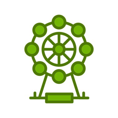 Dönme dolap vektör resimleme tasarımı