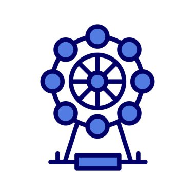 Dönme dolap vektör resimleme tasarımı