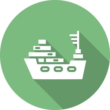 kargo gemisi simgesi vektör çizimi