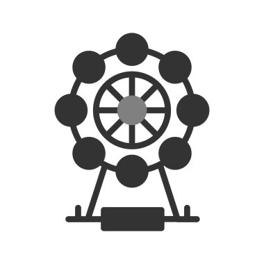 Dönme dolap vektör resimleme tasarımı