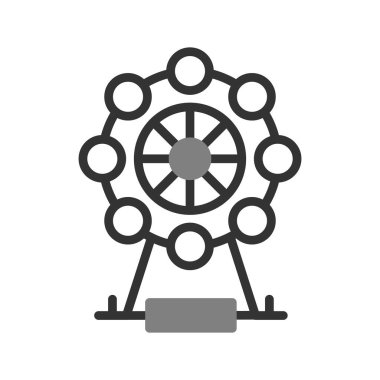 Dönme dolap vektör resimleme tasarımı